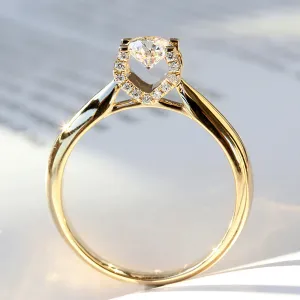 GIA Diamond Bull Head Engagement Ring