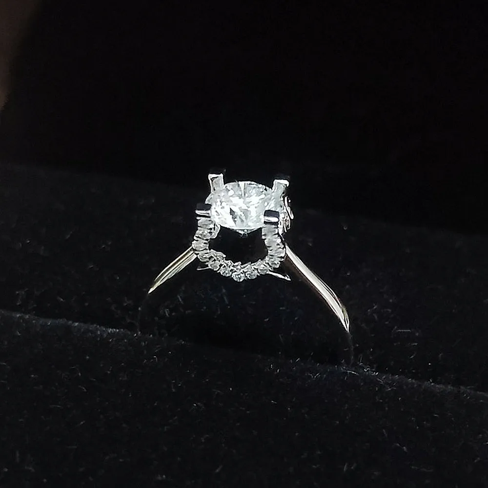GIA Diamond Bull Head Engagement Ring