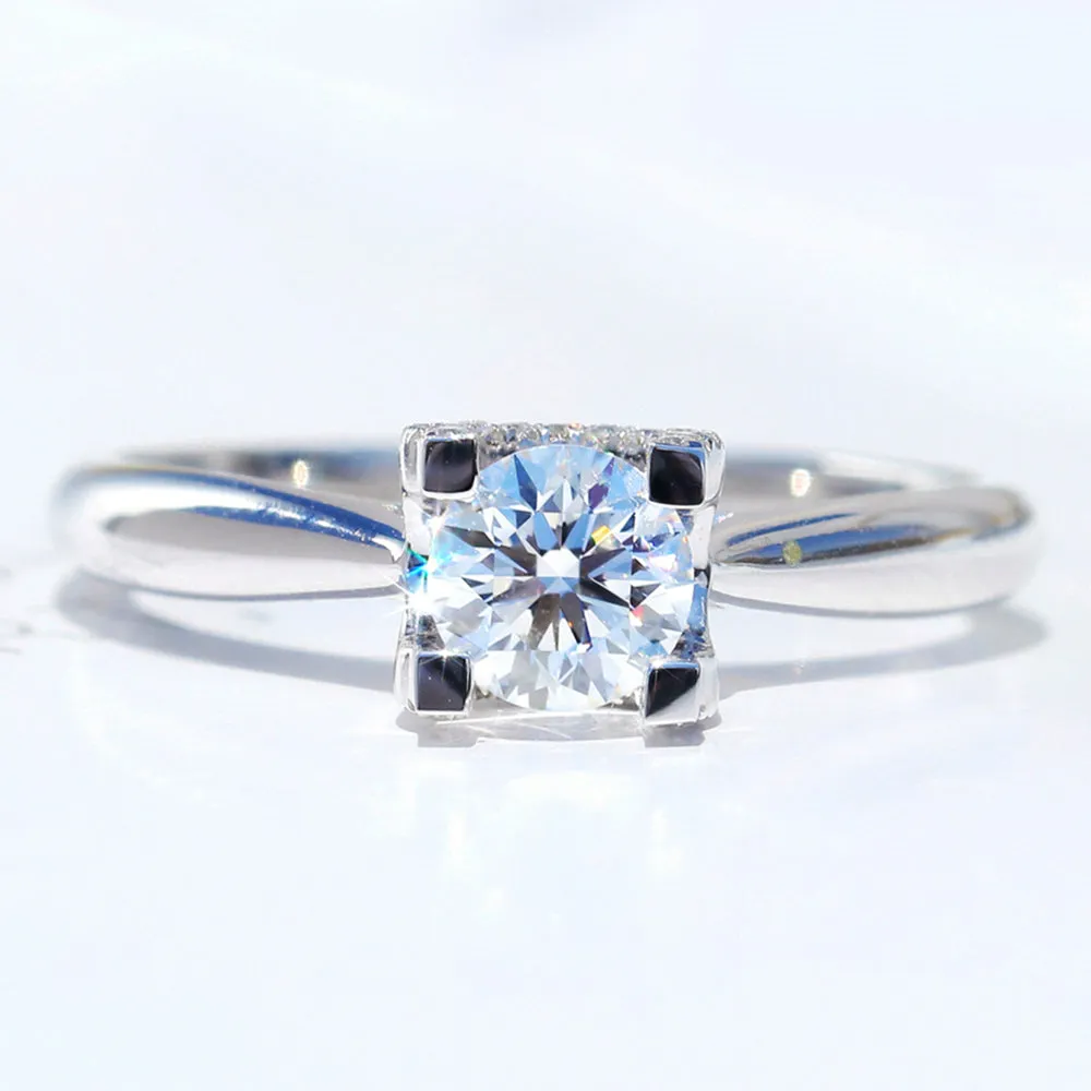 GIA Diamond Bull Head Engagement Ring
