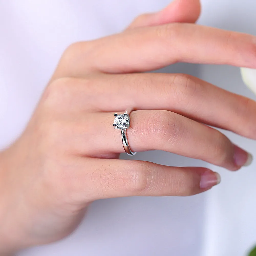 GIA Diamond Bull Head Engagement Ring