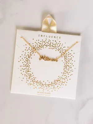 Girl Mom Script Necklace