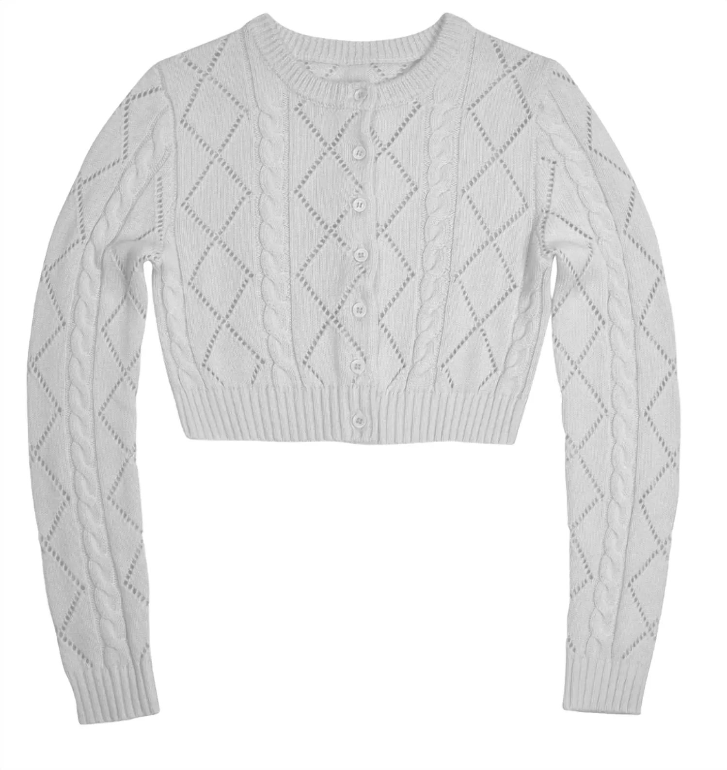 Girl's Claire Cardigan In White