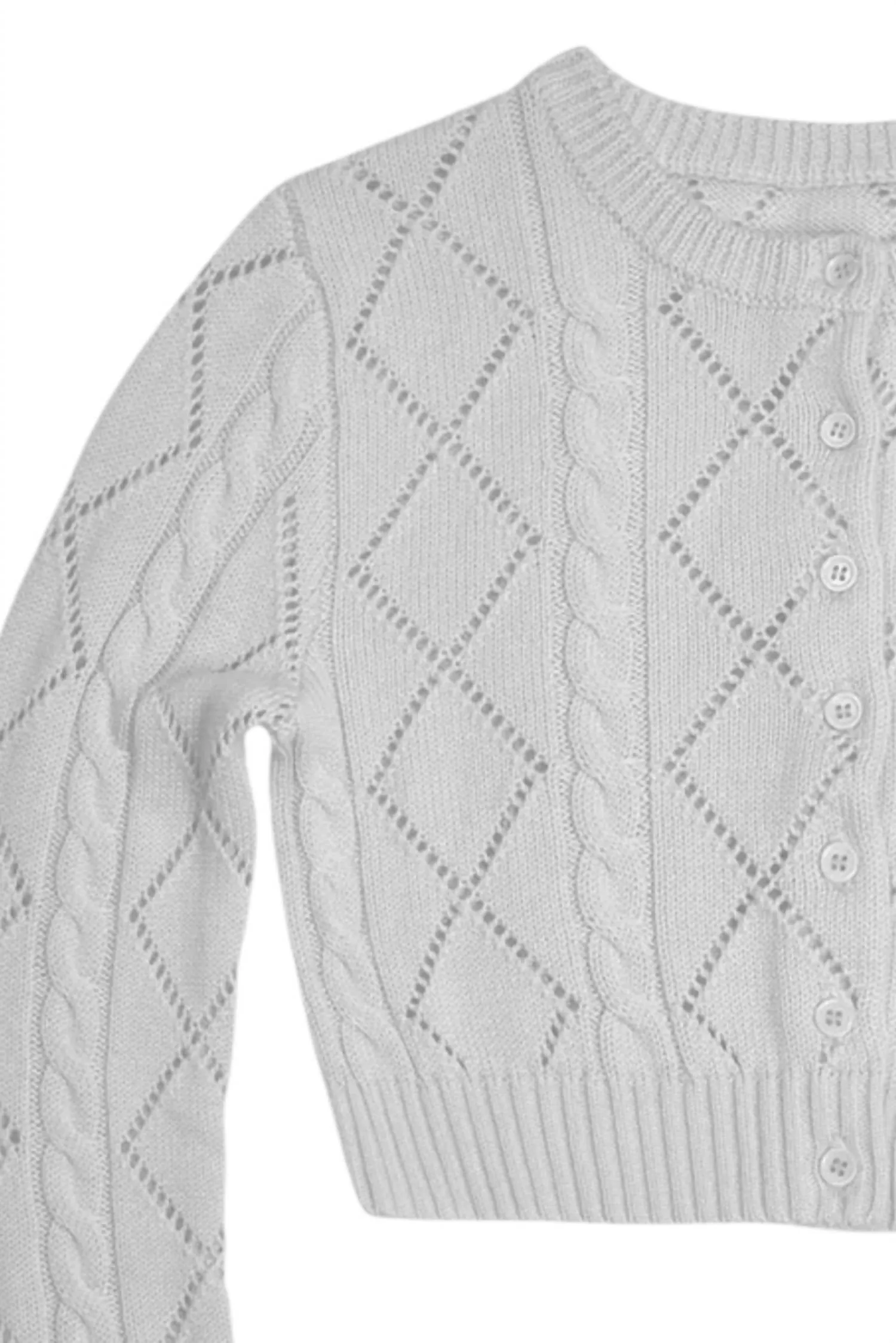Girl's Claire Cardigan In White
