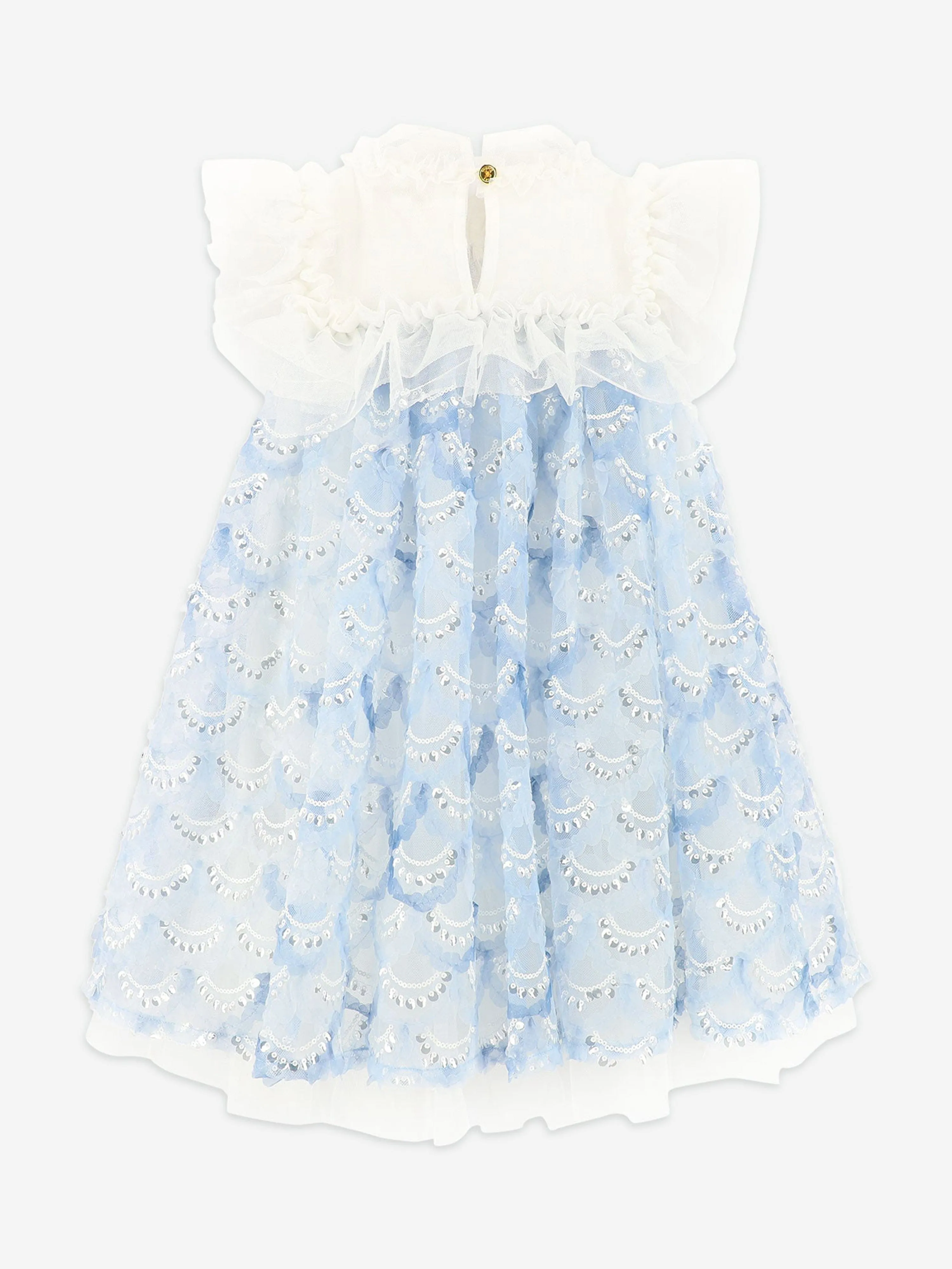 Girls Dominique Sequin Dress in Blue