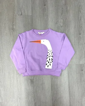 Girls Sweatshirt w/ Heron Print