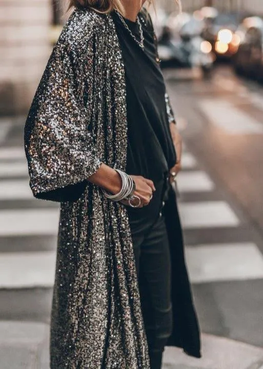 Give Me Sparkle Sequin Kimono