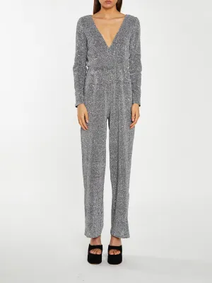 GLAMOROUS Sequin V-Neck Jumpsuit
