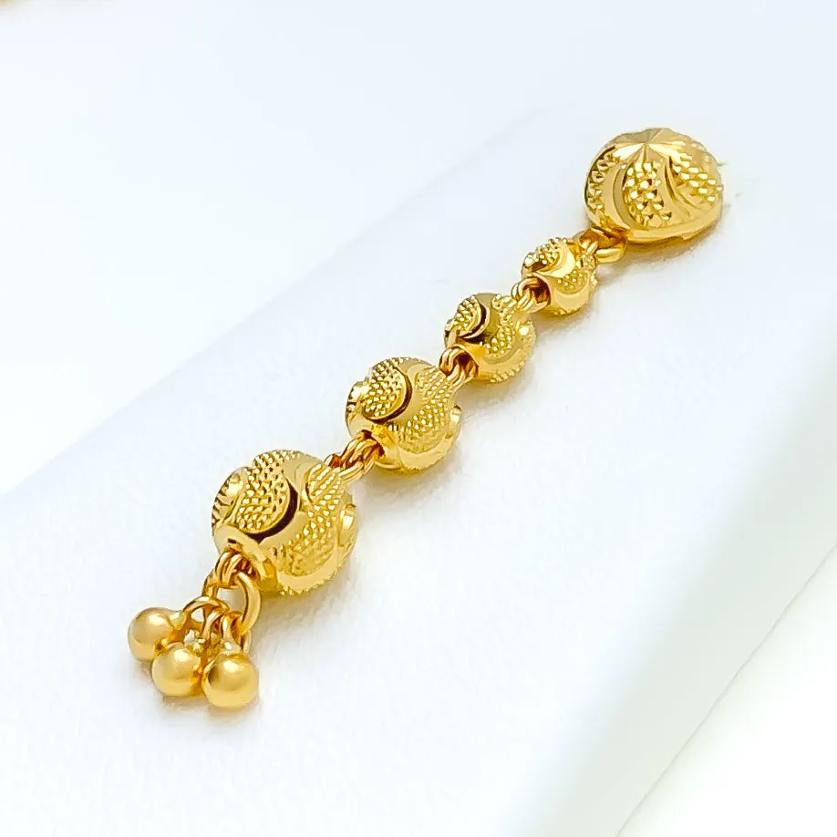 Glamorous Wavy 22k Gold Two Lara Necklace Set