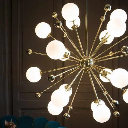 Glass Ball Art Deco Chandelier