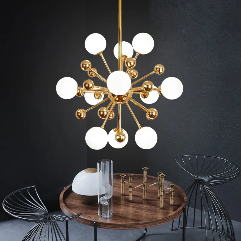 Glass Ball Art Deco Chandelier