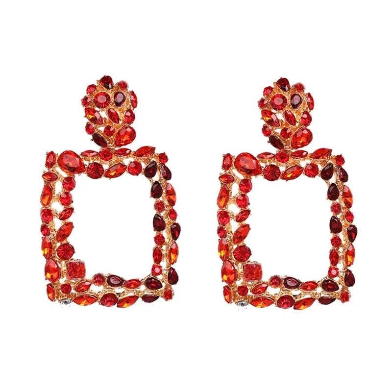 GLITZY SQUARE EARRINGS
