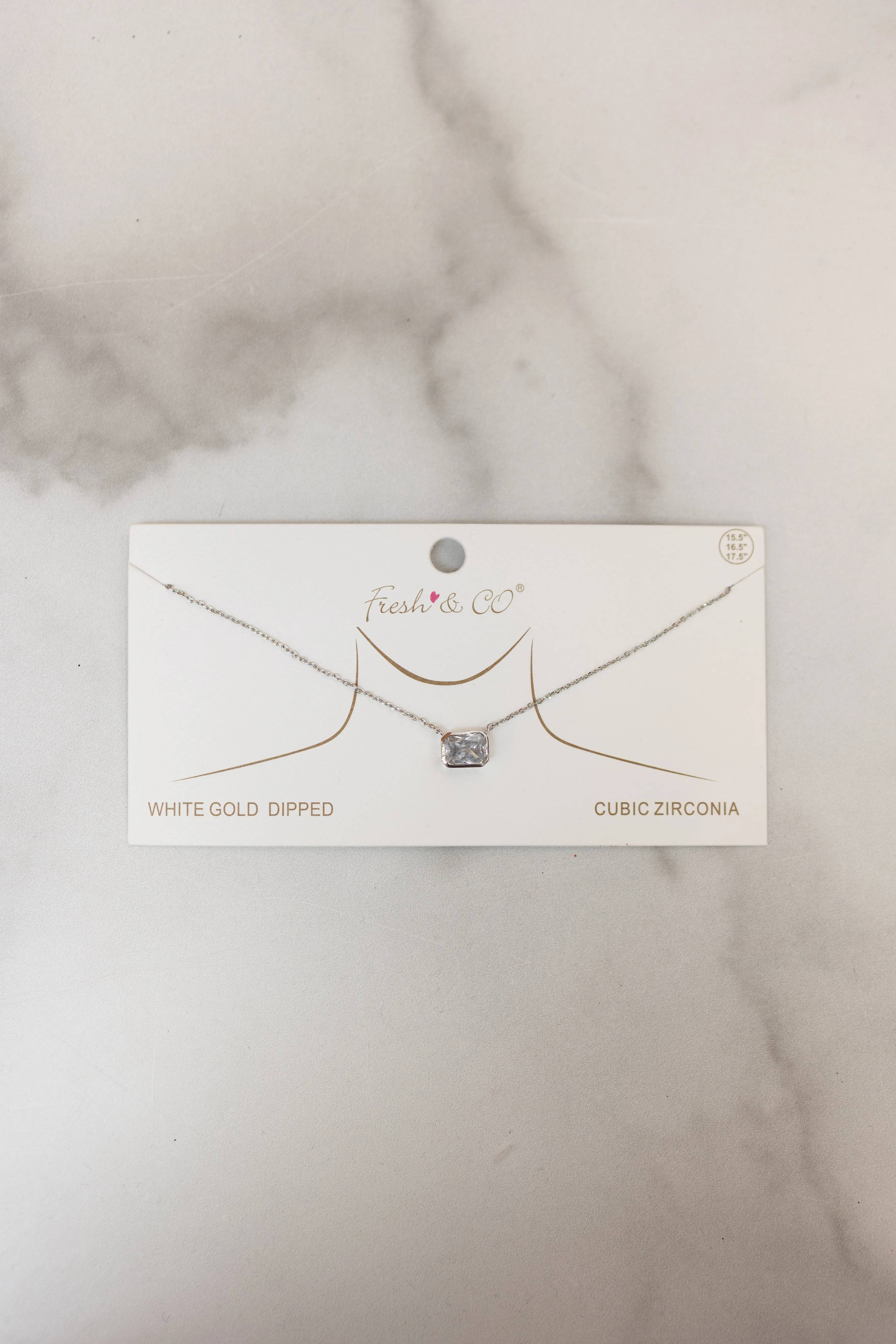Gold-Dipped Rectangle Dainty Necklace