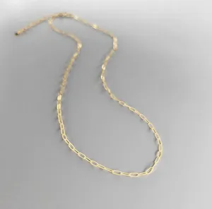 Gold Paperclip Chain Necklace