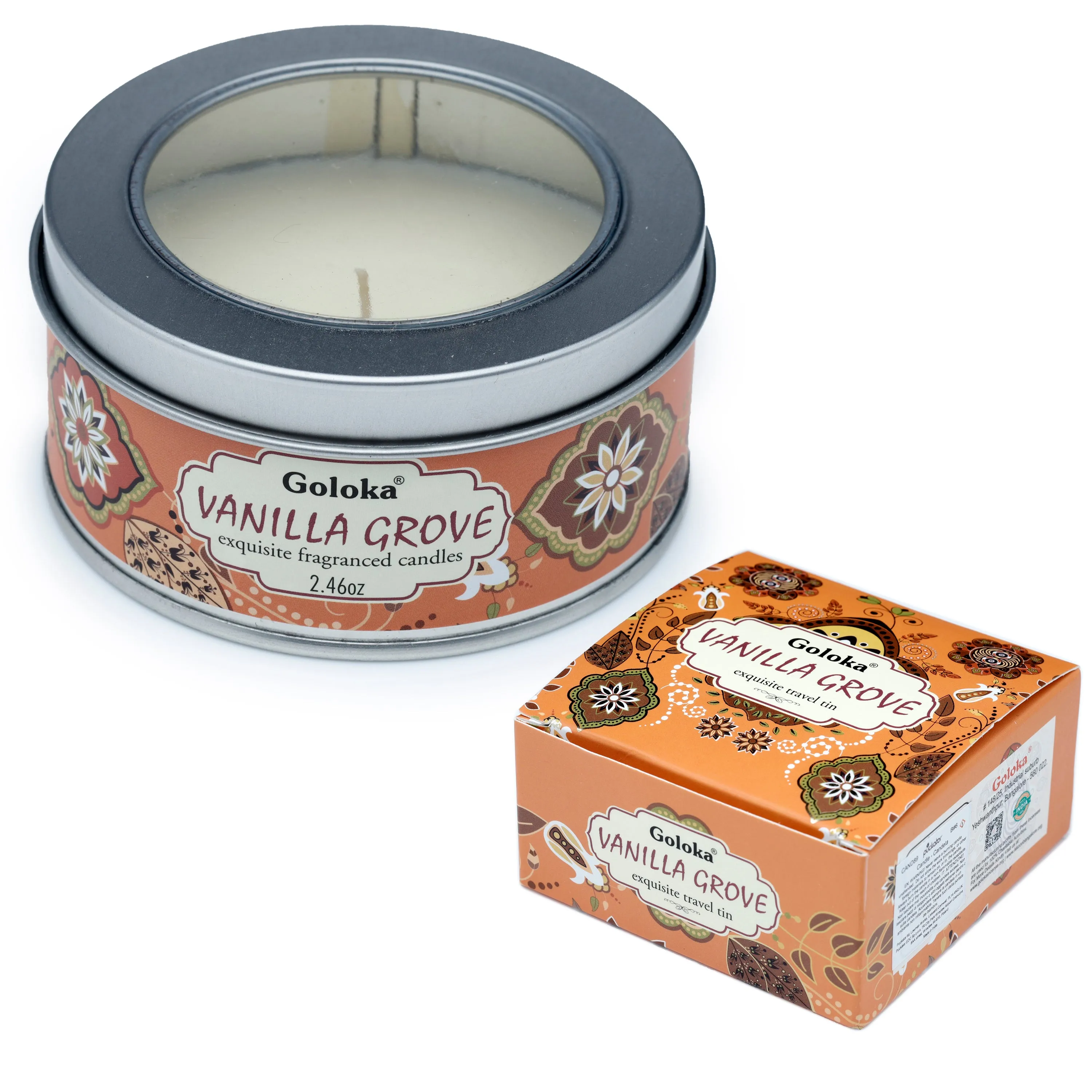 Goloka Vanilla Grove Soya Wax Candle Tin