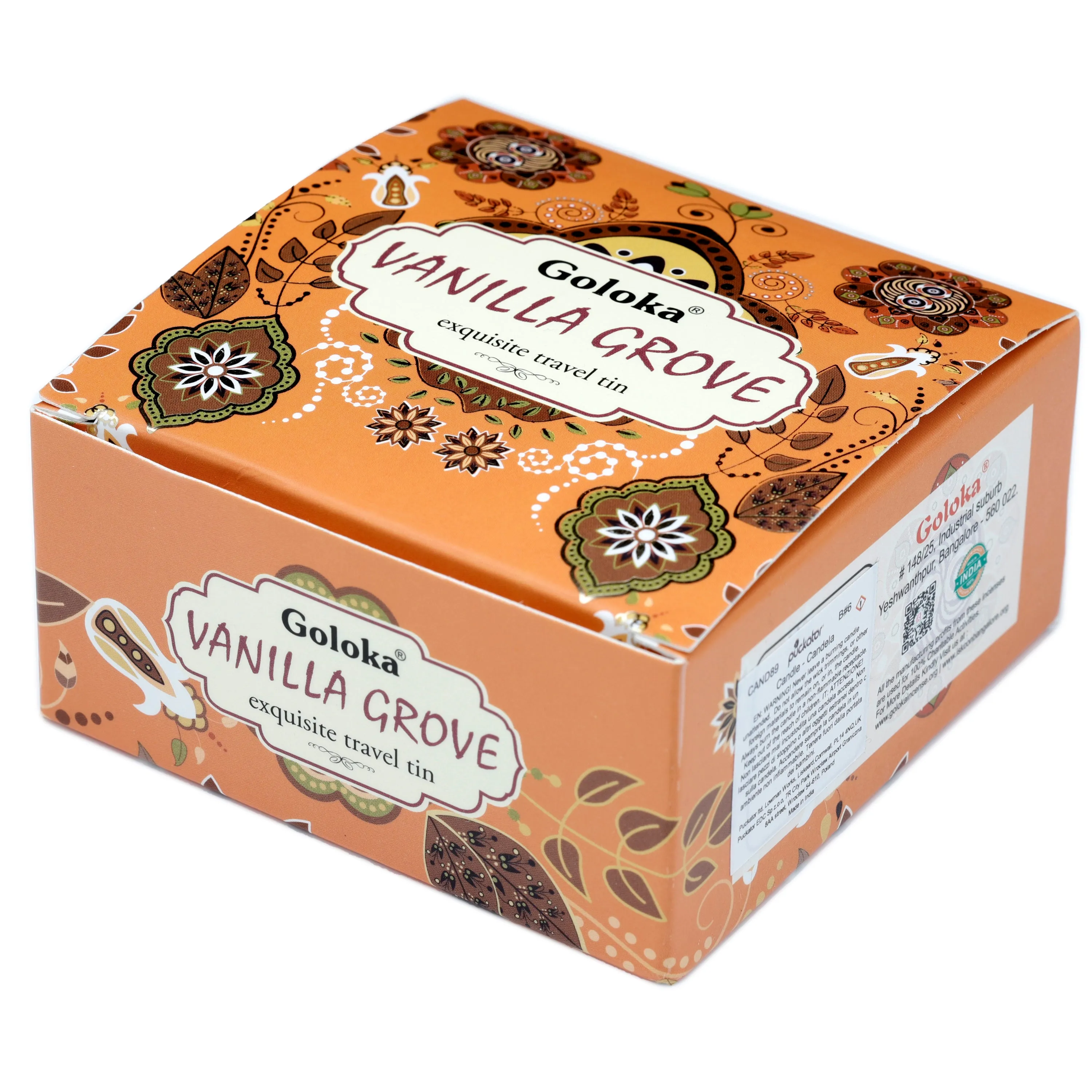 Goloka Vanilla Grove Soya Wax Candle Tin