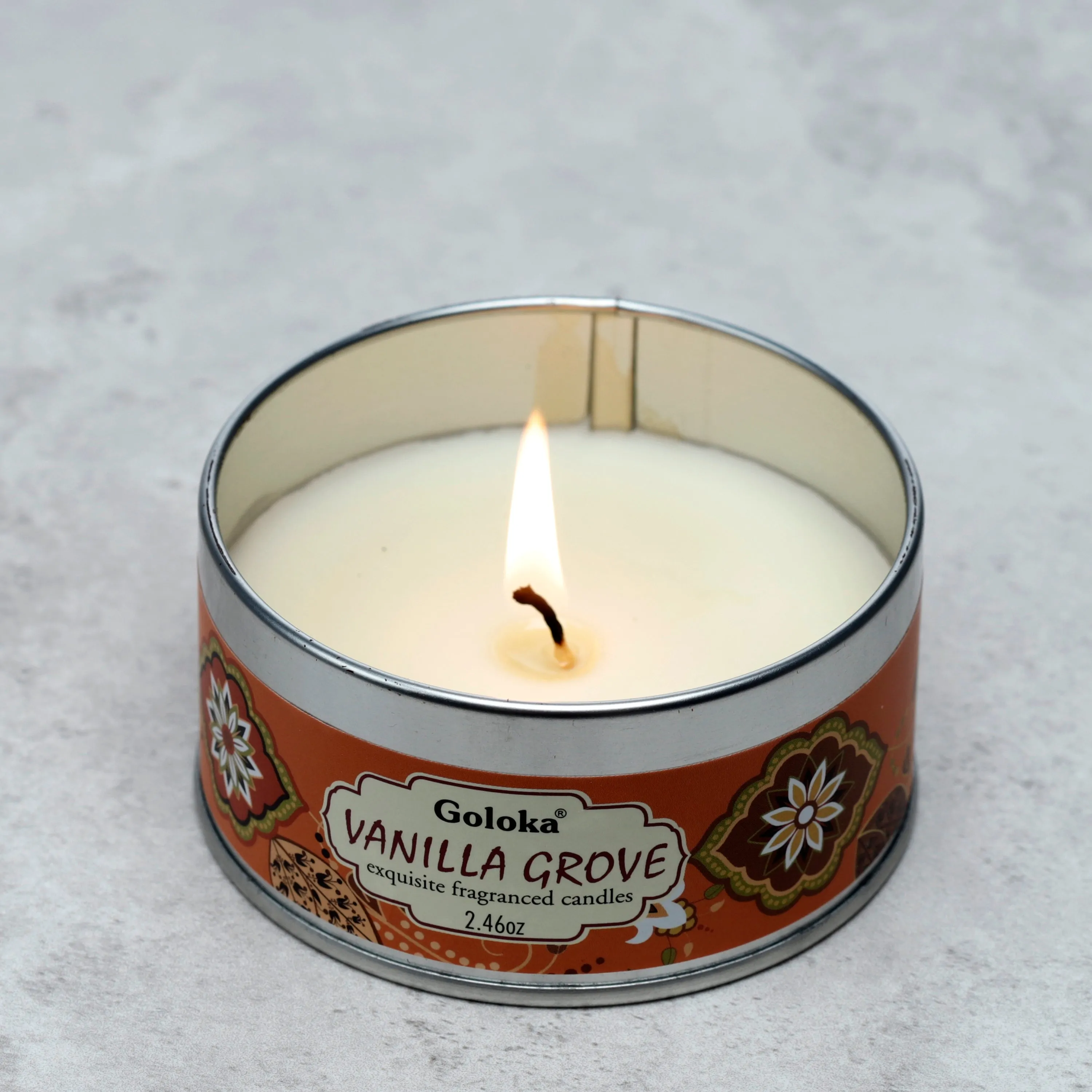 Goloka Vanilla Grove Soya Wax Candle Tin