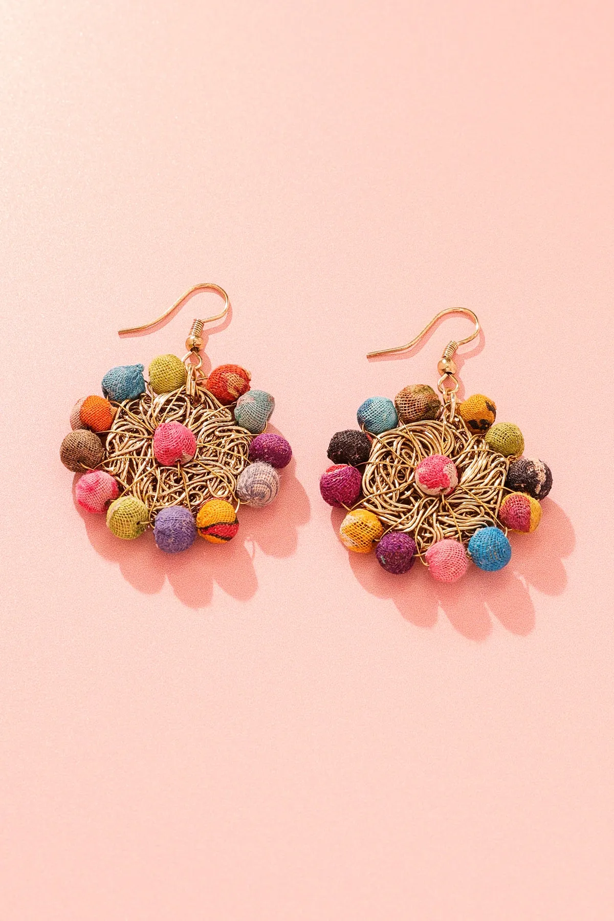 Gorgeous Colorful Circular Earrings