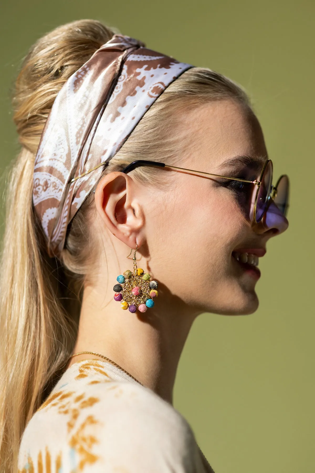 Gorgeous Colorful Circular Earrings