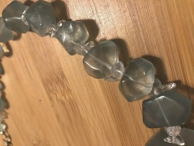 Gorgeous Fluorite and Quartz Necklace:  Opening and Awakening A Powerful Surge of Chakra Power