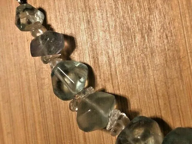 Gorgeous Fluorite and Quartz Necklace:  Opening and Awakening A Powerful Surge of Chakra Power