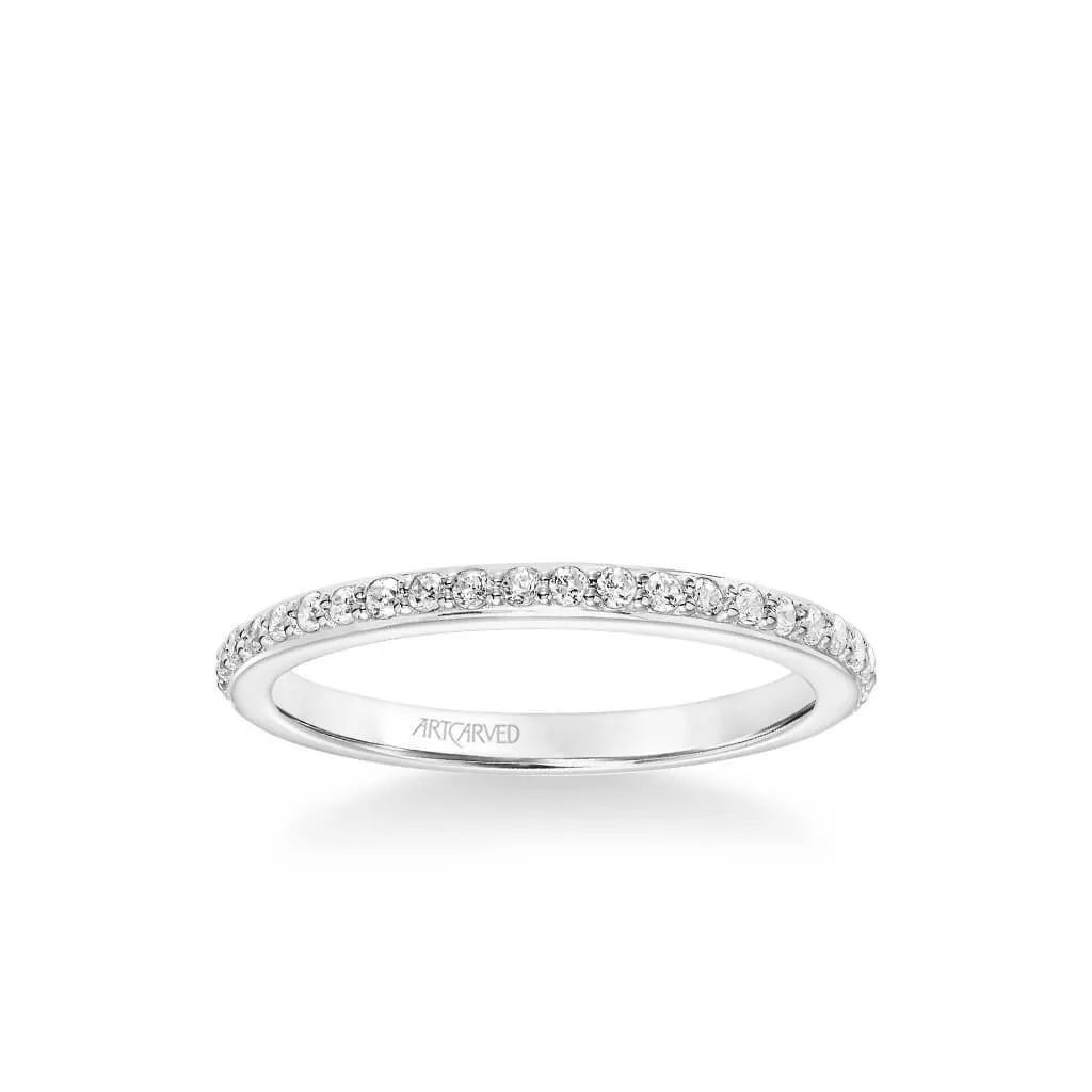 Gray Contemporary Diamond Wedding Band