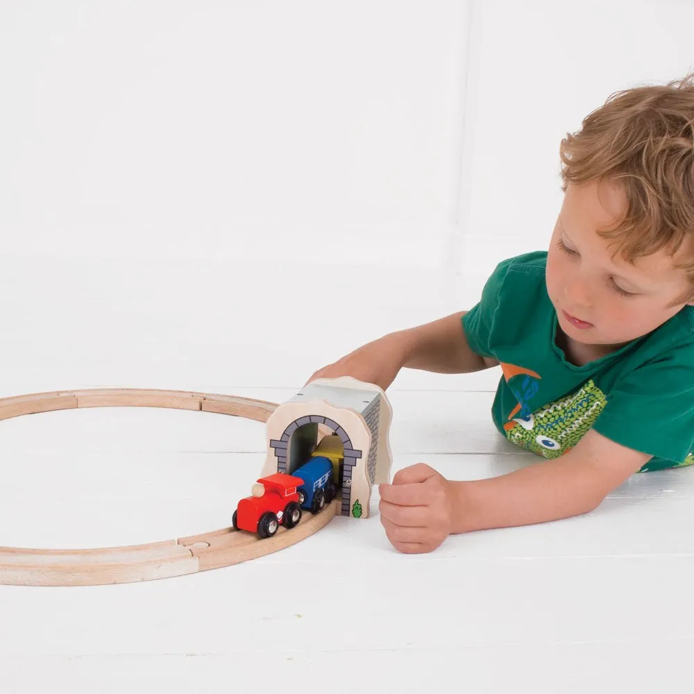Grey Stone Tunnel - Wooden Train Toy