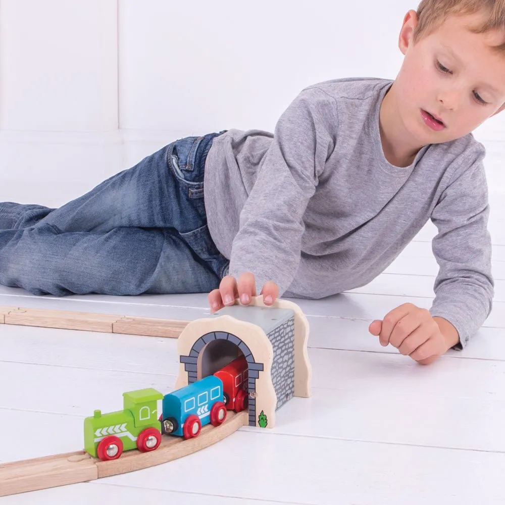 Grey Stone Tunnel - Wooden Train Toy