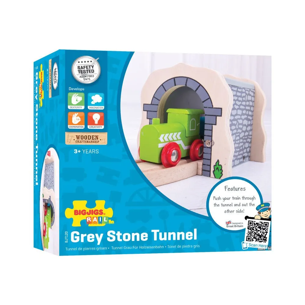 Grey Stone Tunnel - Wooden Train Toy