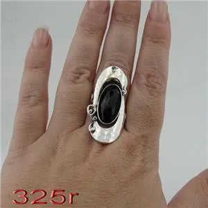 Hadar Designers 9k Yellow Gold Sterling Silver Black Onyx Earrings Handmade (MS