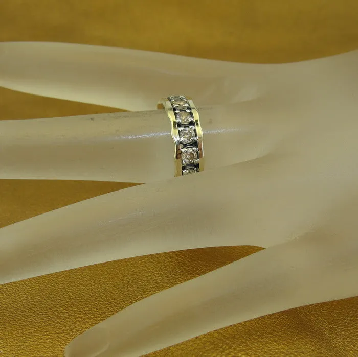 Hadar Designers 9k Yellow Gold Sterling Silver Champagne Opal Ring sz 7 ( ) LAST