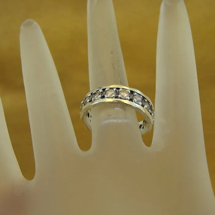 Hadar Designers 9k Yellow Gold Sterling Silver Champagne Opal Ring sz 7 ( ) LAST