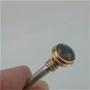 Hadar Designers 9k yellow Gold Sterling Silver Labradorite Ring  (I r104)