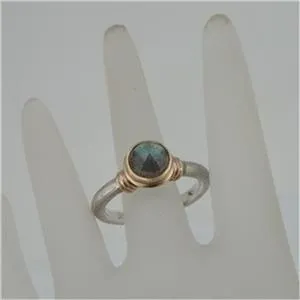 Hadar Designers 9k yellow Gold Sterling Silver Labradorite Ring  (I r104)
