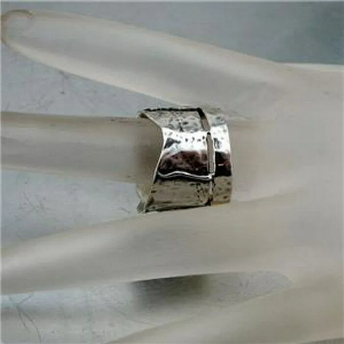 Hadar Designers 9k yellow gold sterling silver ring sz 6.5,7,7.5 handmade (h) y