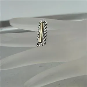 Hadar Designers 9k Yellow Gold Sterling Silver Zircon Ring, Handmade (MS