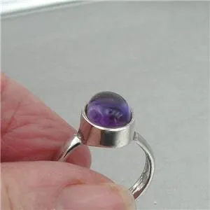 Hadar Designers Amethyst Ring size 6.5,7,7.5 Handmade 925 Sterling Silver ()SALE