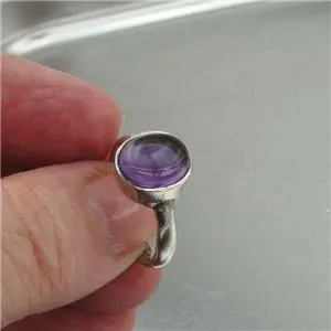 Hadar Designers Amethyst Ring size 6.5,7,7.5 Handmade 925 Sterling Silver ()SALE