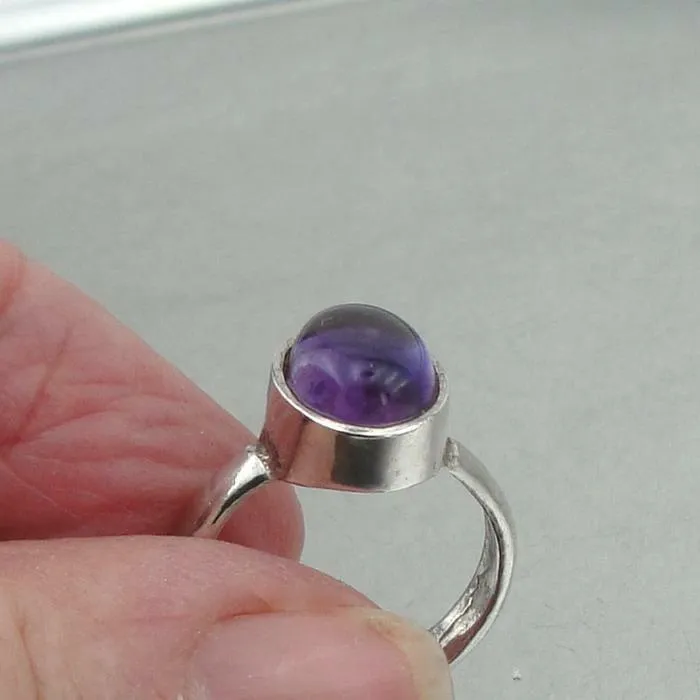 Hadar Designers Amethyst Ring size 6.5,7,7.5 Handmade 925 Sterling Silver ()SALE