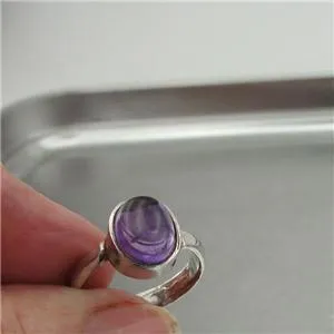Hadar Designers Amethyst Ring size 6.5,7,7.5 Handmade 925 Sterling Silver ()SALE