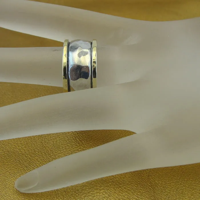Hadar Designers Amethyst Ring Yellow Gold 925 Silver, Handmade (MS 1688)