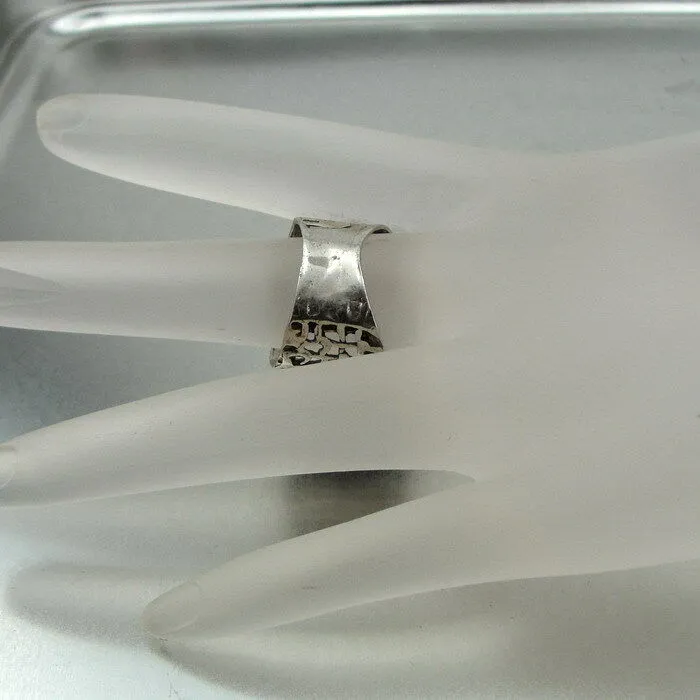 Hadar Designers Amethyst Ring,Handmade Sterling Silver (H 142) y