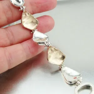Hadar Designers Fab Handmade 9k Yellow Gold 925 Sterling Silver Bracelet (I b116