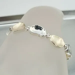 Hadar Designers Fab Handmade 9k Yellow Gold 925 Sterling Silver Bracelet (I b116