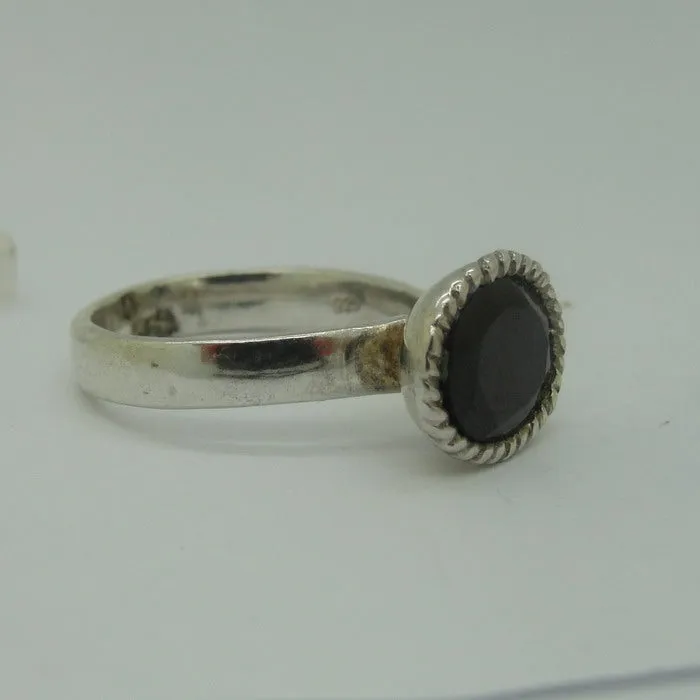 Hadar Designers Garnet Ring size 7,7.5, 8 Handmade Sterling 925 Silver (H) LAST