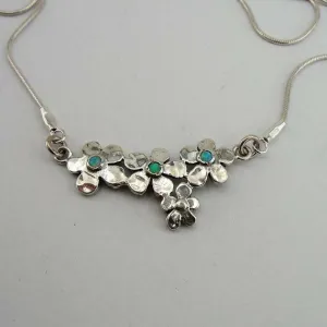 Hadar Designers Handmade 925 Sterling Silver Blue Opal Necklace Pendant (s)