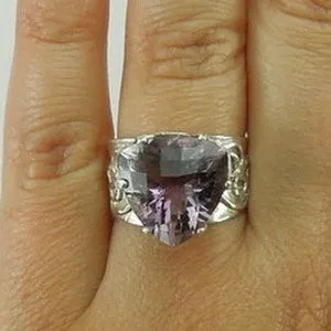 Hadar Designers Handmade Sterling Silver Amethyst Ring size 7,8,9,10 (I r426s
