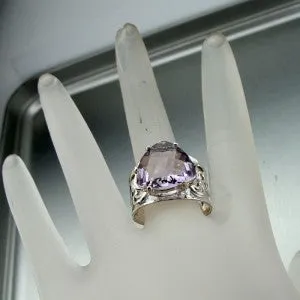 Hadar Designers Handmade Sterling Silver Amethyst Ring size 7,8,9,10 (I r426s
