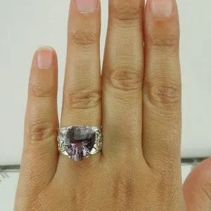 Hadar Designers Handmade Sterling Silver Amethyst Ring size 7,8,9,10 (I r426s