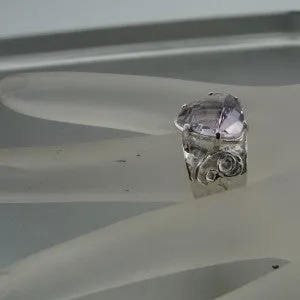 Hadar Designers Handmade Sterling Silver Amethyst Ring size 7,8,9,10 (I r426s