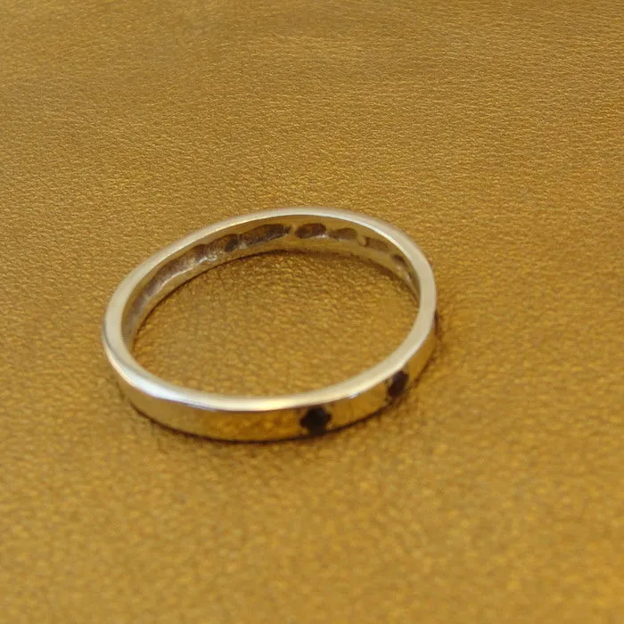 Hadar Designers red garnet ring 6,7,8,9,10 handmade 9k gold 925 silver (i r308)y